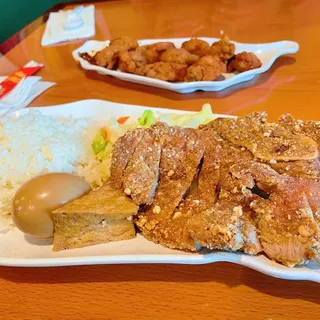 D3. Fried Pork Chop Rice Combo Meal