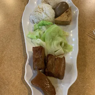 D12. Stew Pork Belly Rice Combo Meal