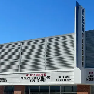YES Film Festival marquee!