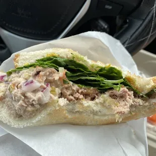 I recently got the tuna sandwich and it was so good! It was perfect for lunch.