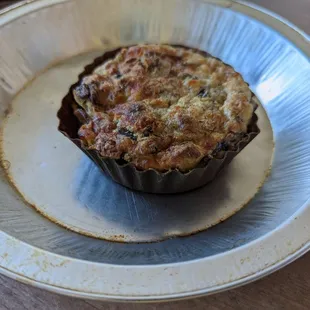 Mushroom and fontina bread pudding