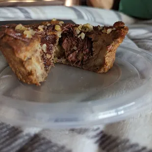 Chocolate Nutella bread pudding filling