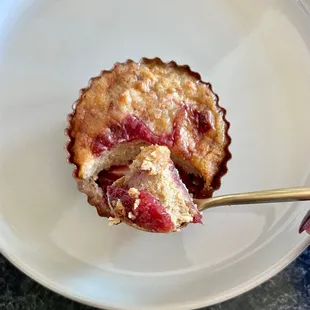 Raspberry Meyer Lemon bread pudding