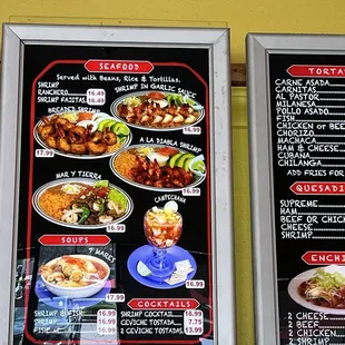 Menu / seafood