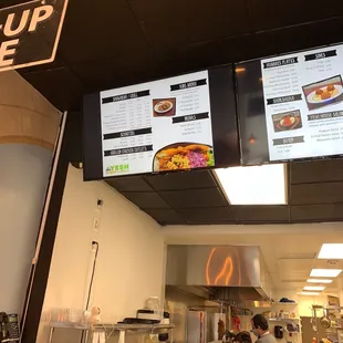 menus on the wall
