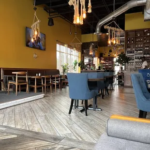 the interior of a restaurant