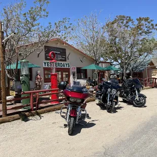 Motorcycle groups like to group ride here for breakfast/lunch.