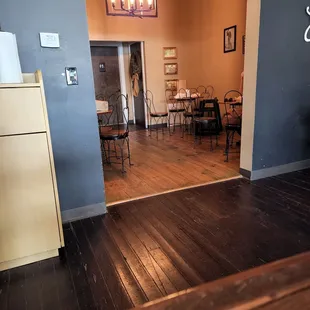 Cute small dining area in the back.