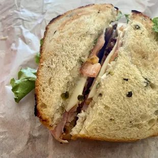 Turkey &amp; Bacon Club on toasted jalapeño sourdough