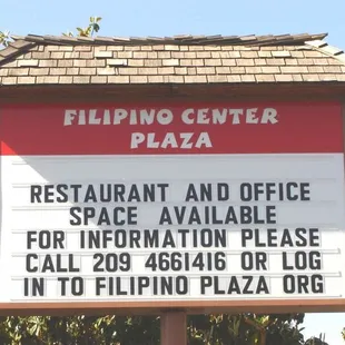 a sign for the restaurant