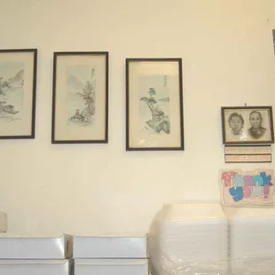 a stack of white boxes