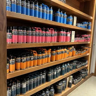 Assortment of Yeti Flasks
