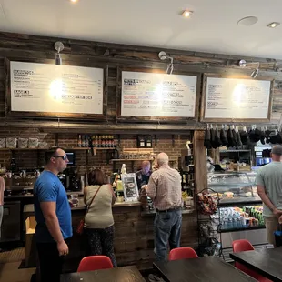 Menu and ordering station.