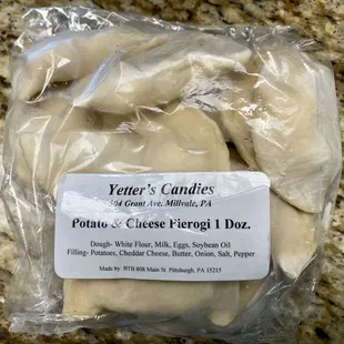 Pierogies resold from Brother Tom's Bakery