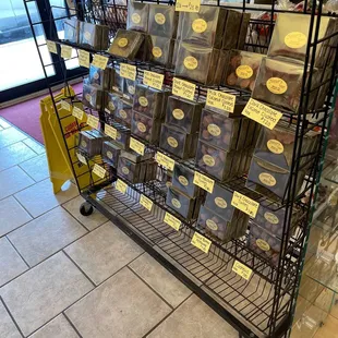 a display of chocolates
