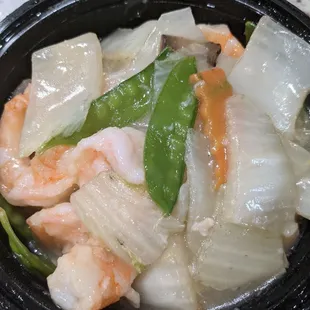 Shrimp and vegetables