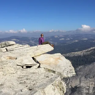 Sitting on the Visor of Half Dome