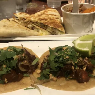 Pork belly tacos