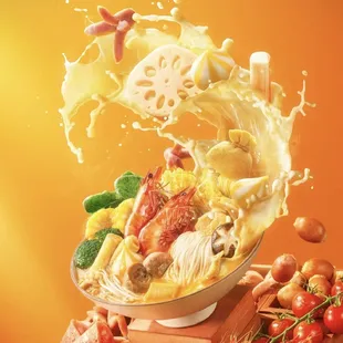 Beef bone broth Malatang