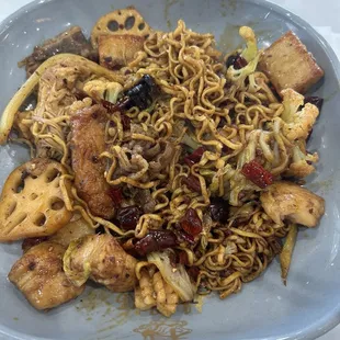 Dry pot style stir fry - extra cost.