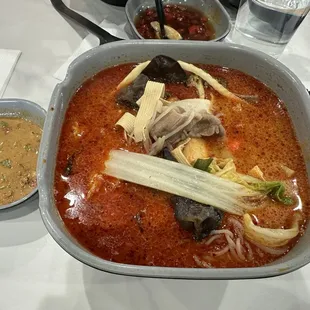 beef bone broth, spicy