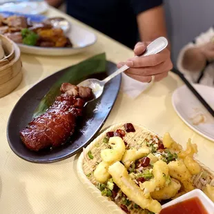 Char Siu Pork &amp; Salt &amp; Pepper Calamari