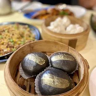 Charcoal and Egg Yolk Bun