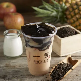 Grass Jelly Tea Latte ()