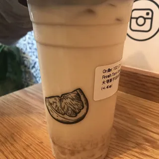 Fresh Taiwanese Taro Green Tea Latte