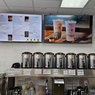 Look at all those containers of brewed tea!