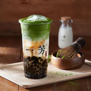 Brown Sugar Matcha .