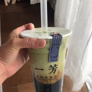 Brown Sugar Pearl Matcha Latte 黑糖粉圓抹茶鮮奶