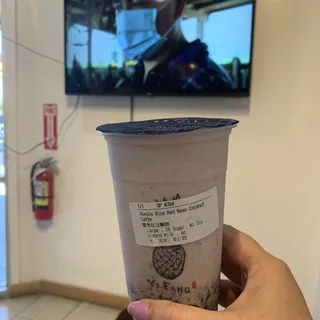 Purple Rice Red Bean Coconut Latte 紫米紅豆椰奶