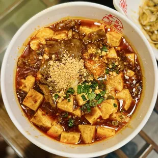 Sliced Beef &amp; Tofu in Hot Chili Sauce
