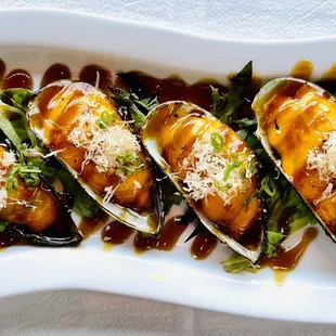 Baked Green Mussels