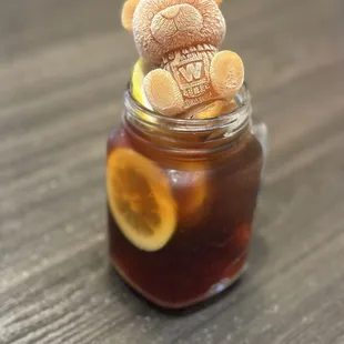 D04. Hong Kong Style Iced Lemon Tea with Frozen Bear