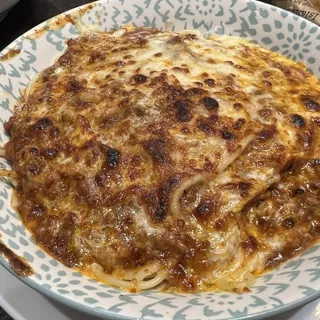 B07. Baked Meat Sauce with Spaghetti