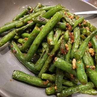 V02. Fried Green Beans with Minced Meat and Sambal Shrimp Paste