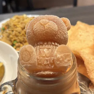 D02. Hong Kong Style Iced Milk Tea with Frozen Bear