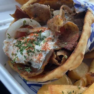 Our Famous Original Gyro W/ Steak Fries