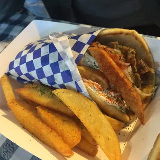 Veggie Gyro W/ Steak Fries