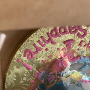 a birthday cake in a box