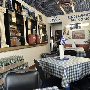 Very quaint and home-y dining area. Lots of cute decor of the homeland and funny quotes.