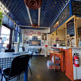 the interior of the restaurant