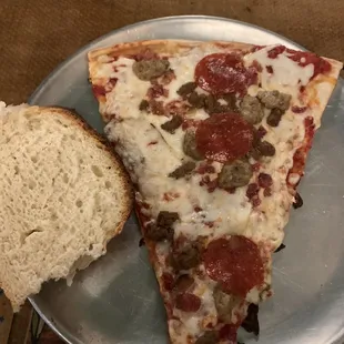 Four meat combo slice