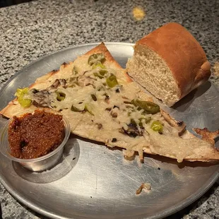 The Eastern vegan slice. With red pesto