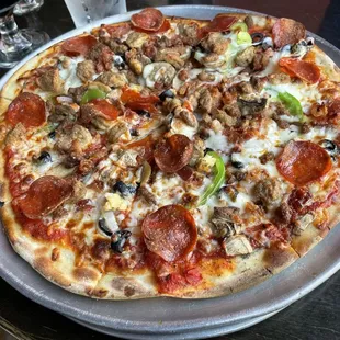 Size medium &quot;The Local&quot; pizza. As good or better than I remember