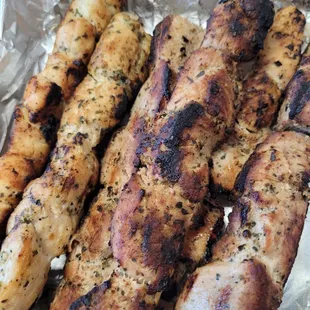 Souvlaki - a bit dry. Needs dipping sauce