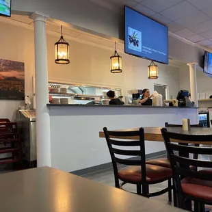 the dining area