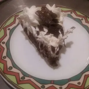 Chocolate silk pie.  Yummy.